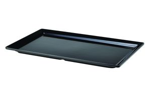 GenWare Melamine Black Platter GN 1/1 - MEL11-BK - 1