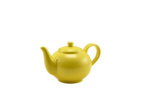 Genware Porcelain Yellow Teapot 45cl/ 15.75oz (Pack of 6) - 393945Y - 1