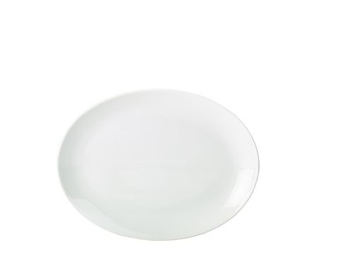 Genware Porcelain Oval Plate 31cm/ 12.25 (Pack of 6) - 112131 - 1