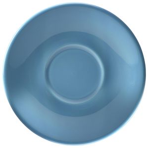 Genware Porcelain Blue Saucer 13.5cm/ 5.25 (Pack of 6) - 182113BL - 1