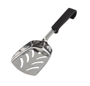 Genware Plastic Handle Chip Scoop Black - 577-12 - 1
