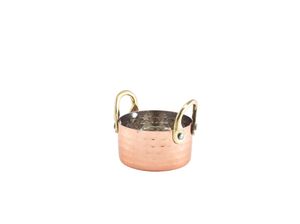 Mini Hammered Copper Casserole Dish 7.5 x 4cm (Pack of 12) - MHCD7C - 1