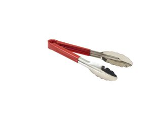 Genware Colour Coded S/St. Tong 23cm Red - CCT23R - 1