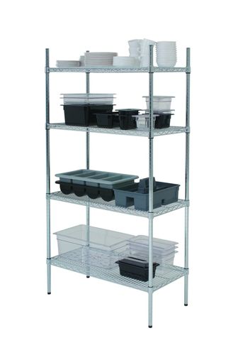 GenWare 4 Tier Wire Racking 183 x 45 x 183cm - 222-7218 - 1