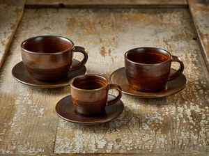 Terra Porcelain Rustic Copper Coffee Cup 22cl/ 7.75oz (Pack of 6) - CUP-PRC23 - 3