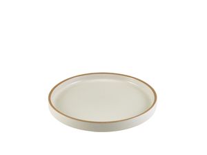 GenWare Kava White Stoneware Presentation Plate 20cm (Pack of 6) - LP-KW20 - 1