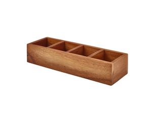 GenWare Acacia Wood Tea Box 30 x 10 x 6cm - WTB-4 - 1