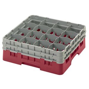 Cambro H155mm Cranberry 16 Compartment Camrack - 1