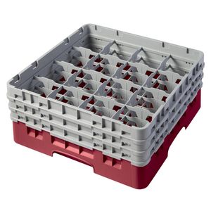 Cambro H174mm Cranberry 16 Compartment Camrack - 1