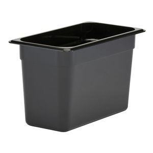 Cambro 200mm Deep 1/3 Black Polycarbonate GN Pan - 1