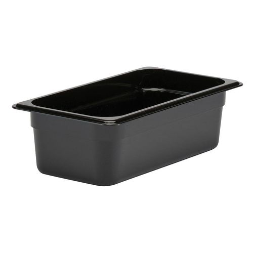 Cambro 100mm Deep 1/3 Black Polycarbonate GN Pan - 1