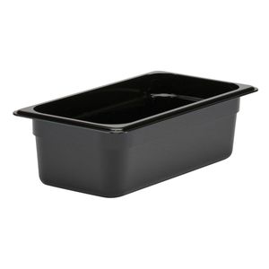 Cambro 100mm Deep 1/3 Black Polycarbonate GN Pan - 1