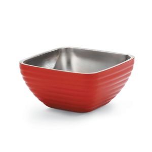 Vollrath 3L Red Square Insulated Bowl - 1