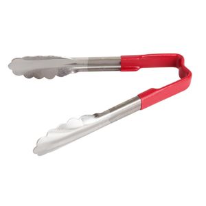 Vollrath Red One-piece Kool-Touch Utility Grip Tong 152mm - 1