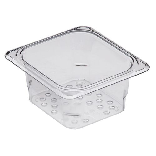 Cambro 76mm Deep 1/6 Clear GN Colander Pan - 1