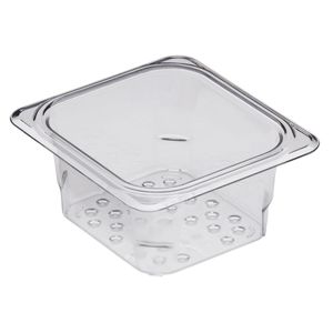 Cambro 76mm Deep 1/6 Clear GN Colander Pan - 1