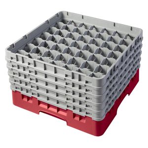 Cambro H257mm Red 49 Compartment Camrack - 1