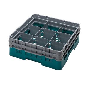 Cambro H133mm Teal 9 Compartment Camrack - 1