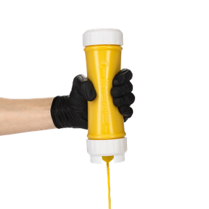 San Jamar Ez-Kleen® 12oz Sauce Bottle with Yellow Valve - 1