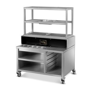 Pujadas Black Robata Grill with Mobile Cabinet - 1
