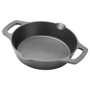 Winco 200mm Cast Iron Dual Handle Skillets - 1