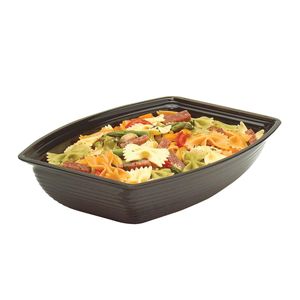 Cambro 4.7L Black Polycarbonate Rectangular Ribbed Bowl - 1