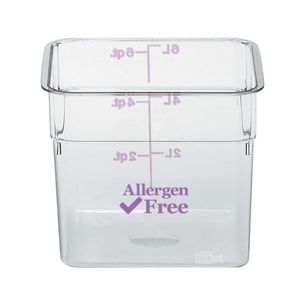 Cambro 5.7L Allergen Square Storage Container - 1