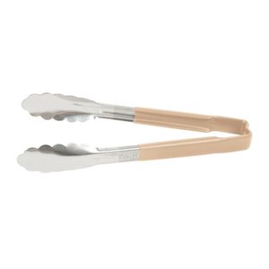 Vollrath Tan One-piece Kool-Touch Utility Grip Tong 241mm - 1