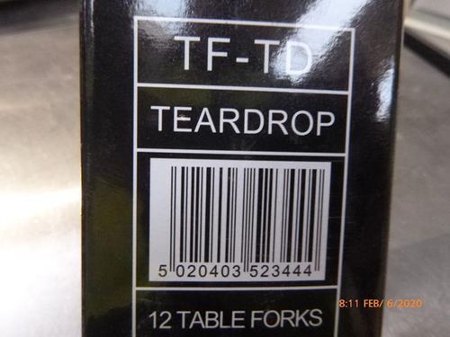 Genware Teardrop Table Fork 18/0 (Dozen) - TF-TD - 9