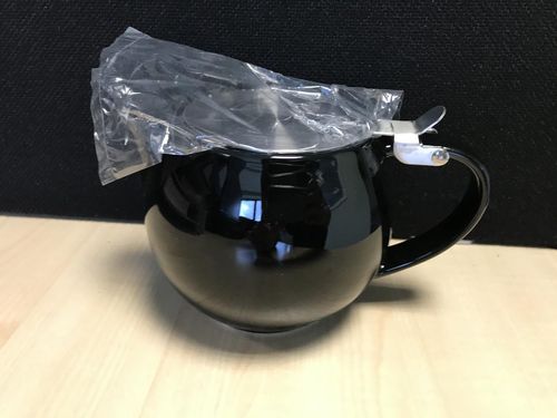 GenWare Porcelain Black Teapot with St/ St Lid & Infuser 50cl/ 17.6oz (Pack of 6) - 395950BK - 5