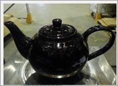 Genware Porcelain Black Teapot 45cl/ 15.75oz (Pack of 6) - 393945BK - 3
