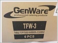 Table Top Food Warmer - 3 Candle - TFW-3 - 4