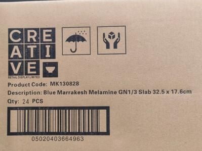 Blue Marrakesh Melamine GN 1/3 Slab 32.5 x 17.6cm - MK130828 - 5