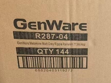 GenWare Melamine Matt Grey Ripple Ramekin 56ml/ 2oz (Pack of 24) - R278-04 - 7