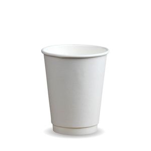 BioPak 12oz White Double Wall Compostable Hot Cups (Pack of 500) - BC-12DW-W-UK - 3