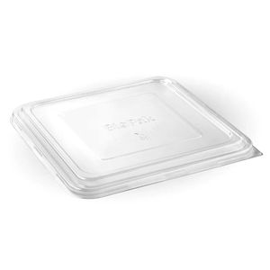 BioPak 3/4/5 Compartment RPET Takeaway Large Lid (Pack of 300) - B-LBL-3/4/5C-RPET-LARGE-UK - 1