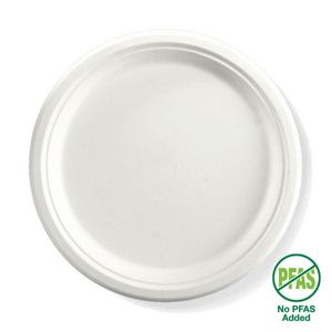BioPak 25cm / 10" Round Plant Fibre Plates (Pack of 500) - B-PL-10-PF-UK - 1