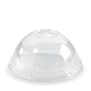 BioPak Clear PLA Dome Lids To Fit 300-700ml BioCups | X-Slot (Pack of 1,000) - C-96D(X)-UK - 1