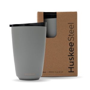 BioPak 12oz HuskeeSteel Slate (X12) (Pack of 12) - HS12PKT12-S2C-UK - 1