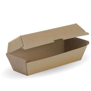 BioPak Hot Dog BioBoard Box (Pack of 400) - BB-HOT DOG BOX-UK - 1