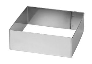 Matfer Stainless Steel Square Mousse Frame Height 4.5cm 23x23cm - 11745-05 - 1