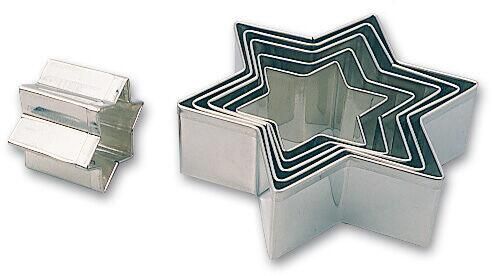 Set Of 6 Tin Cutters Stars 4-11cm - 11953-01 - 1
