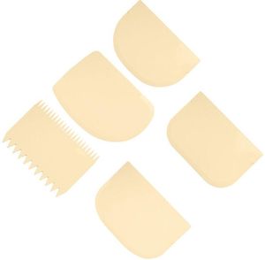 Set Of 4 Scrapers With 1 Polypropylene Comb 11x9cm - 11294-01 - 1