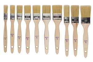 Matfer Brush Natural Bristles Wooden Flat Handle 3cm - 11019-03 - 1
