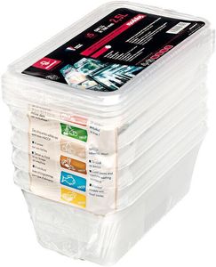 Modulus Set Of 5 Modulus Rigid Polypropylene Containers Gn 1/4 With Lids - 3.5 - 11132-04 - 1