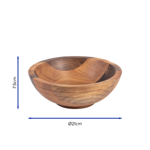 Bonzer Buffet Bowl - Small - Walnut Ø21 x H 7.5 cm - 13095-01 - 3