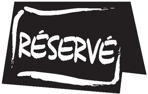 Table Sign With "reserved" Chalk Writing 7 X 5cm - 010376 - 1