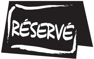 Table Sign With "reserved" Chalk Writing 7 X 5cm - 010376 - 1