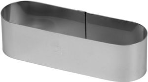 Stainless Steel Oblong Cake Ring 14.5x4.5cm Height 4cm - 153210 - 1