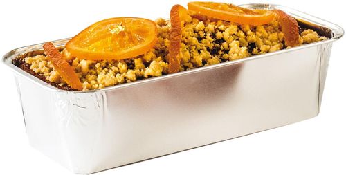Packet Of 100 Rigid Pleated Aluminium Foil Long Cake Tins Mo600-53r 206x86x51 Mm 60 Cl - 361301 - 1